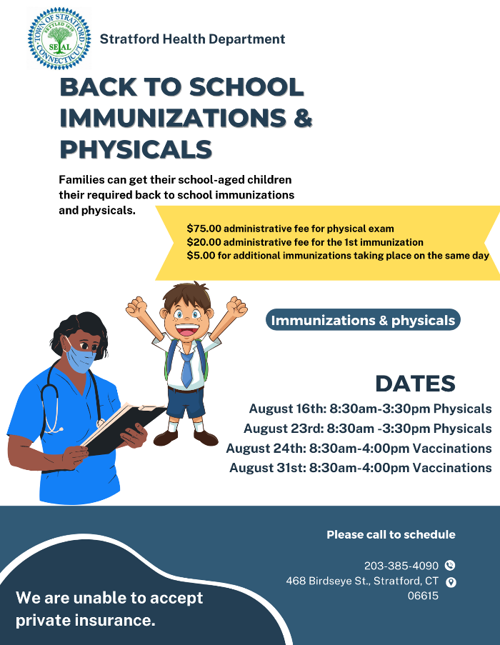 Immunizations and Physicals for School Age Students