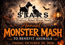 Stratford Animal Rescue Society Announces Annual Monster Mash to Benefit Animals